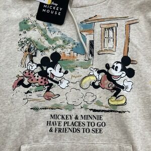 NWTMickey & Minnie Mouse Have Places to Go, Friends to See Sweatshirt Hoodie Med
